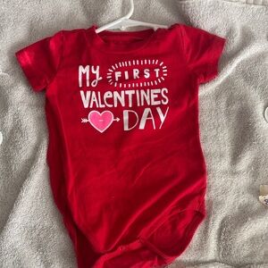 Valentines Red Baby Onesie